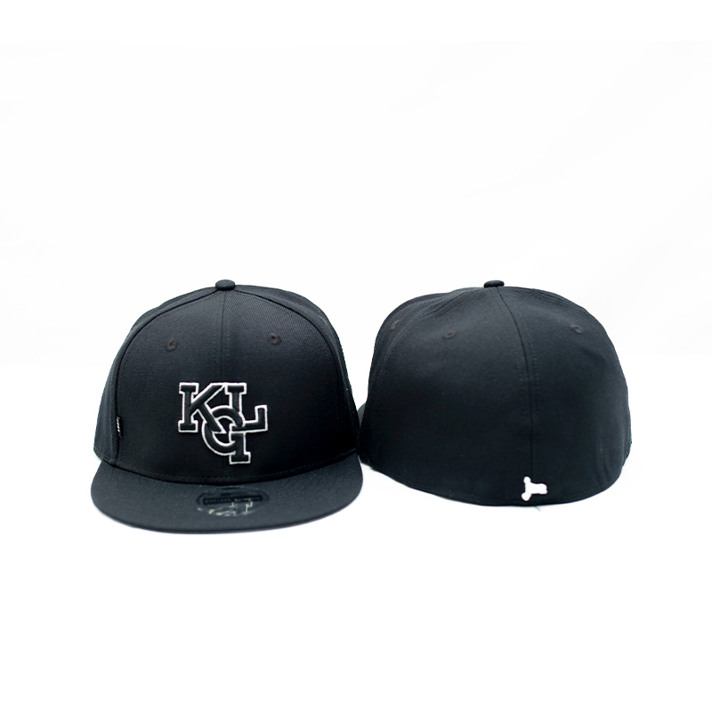  Black 59 Fifty black fit Caps with black and white KGL logo