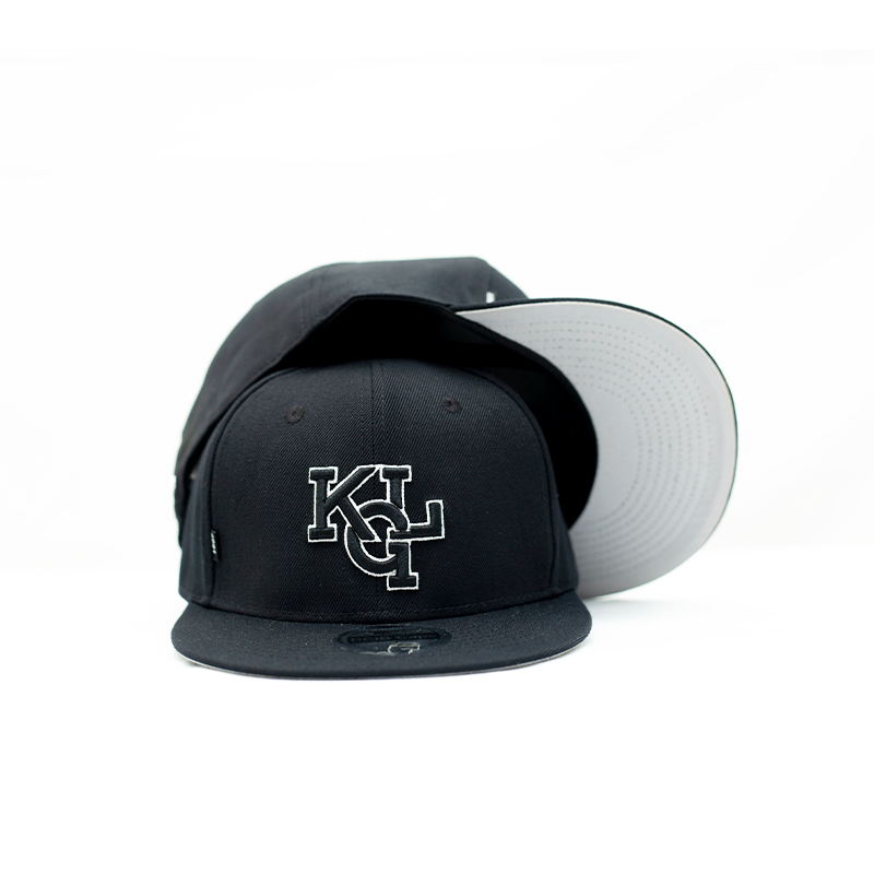  Black 59 Fifty black fit Caps with black and white KGL logo
