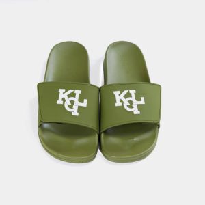 Slight army green slide with with KGL log . Available sizes
