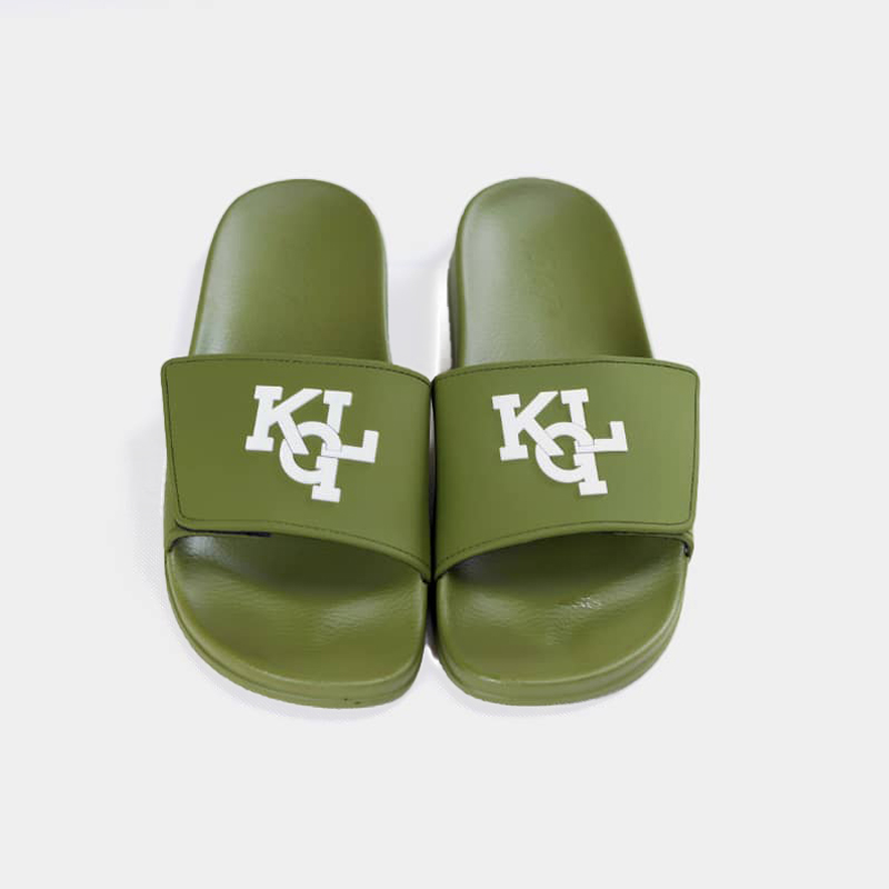 Slight army green slide with with KGL log . Available sizes