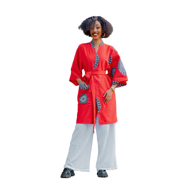  Mix and match red kimono
