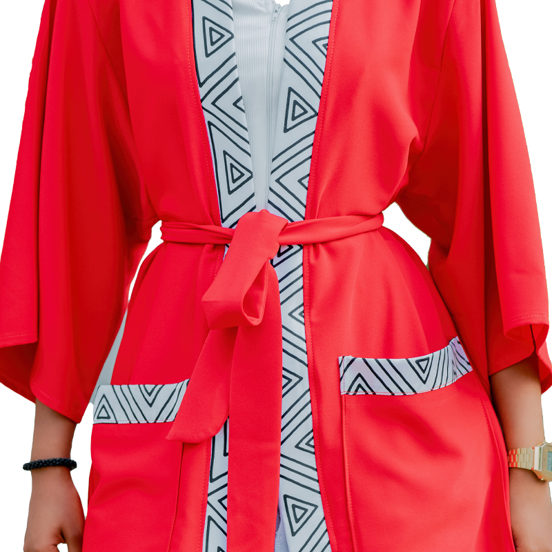  Red kimono -short sleeves