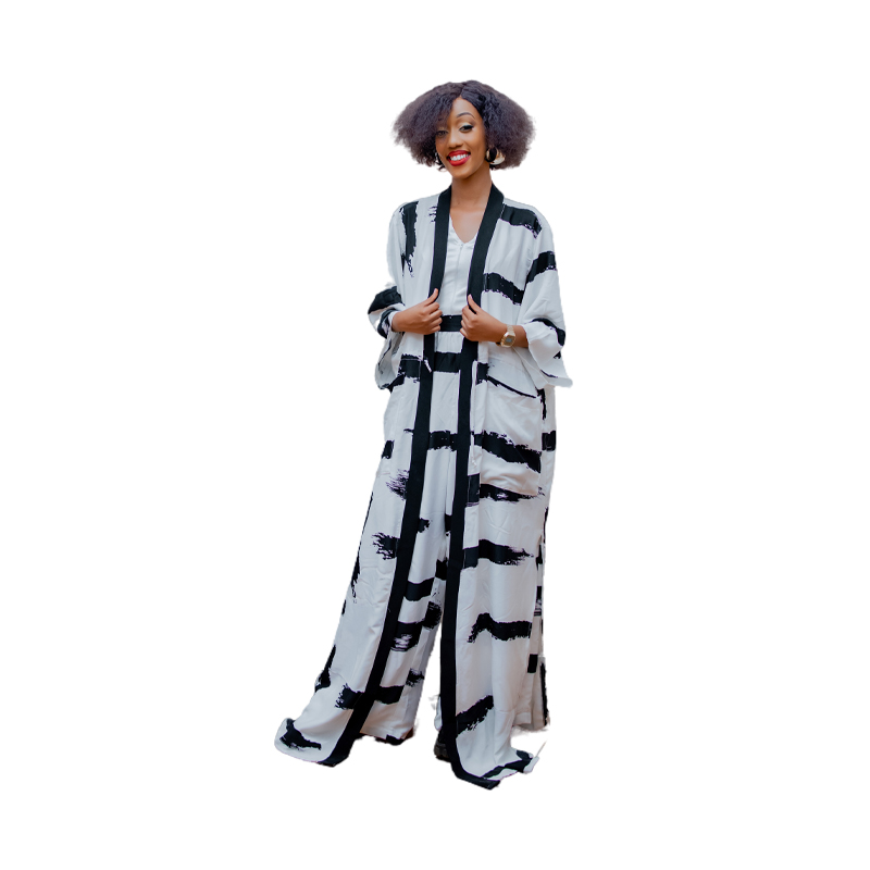  W&B Luna set -maxi kaftan &wide leg pants