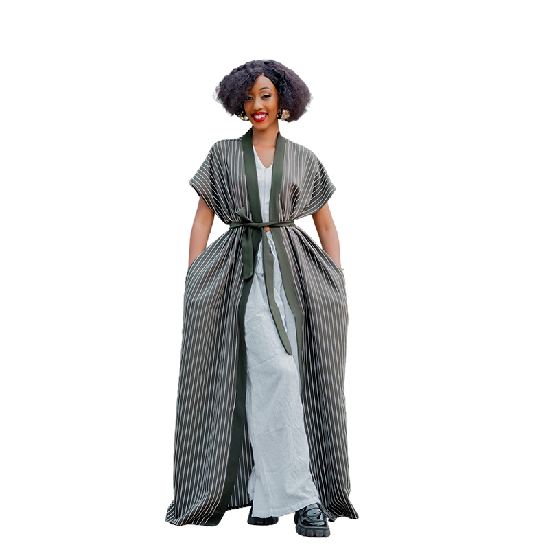  Short sleeves maxi kaftan